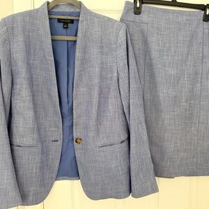 Ann Taylor Light Blue Women's Blazer and Skirt Set